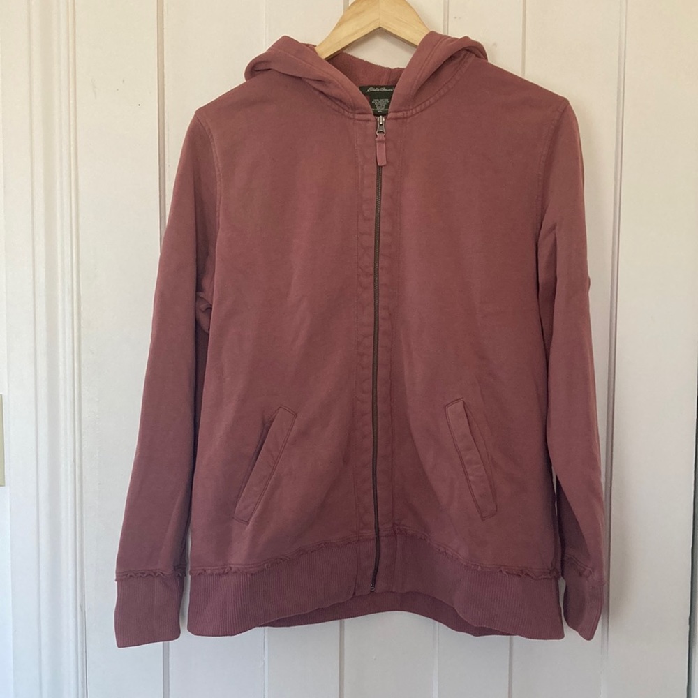 Dusty Rose Eddie Bauer Zip Up Hoodie